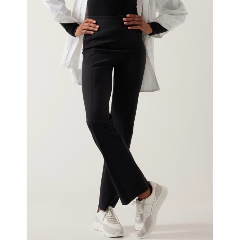 Athleta Delancy Straight Leg Pant Black Large TALL
